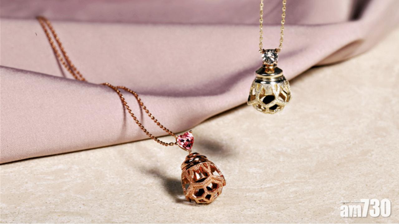 Enchanté水晶項鏈(18k金)$1,499、(玫瑰金)$1,299