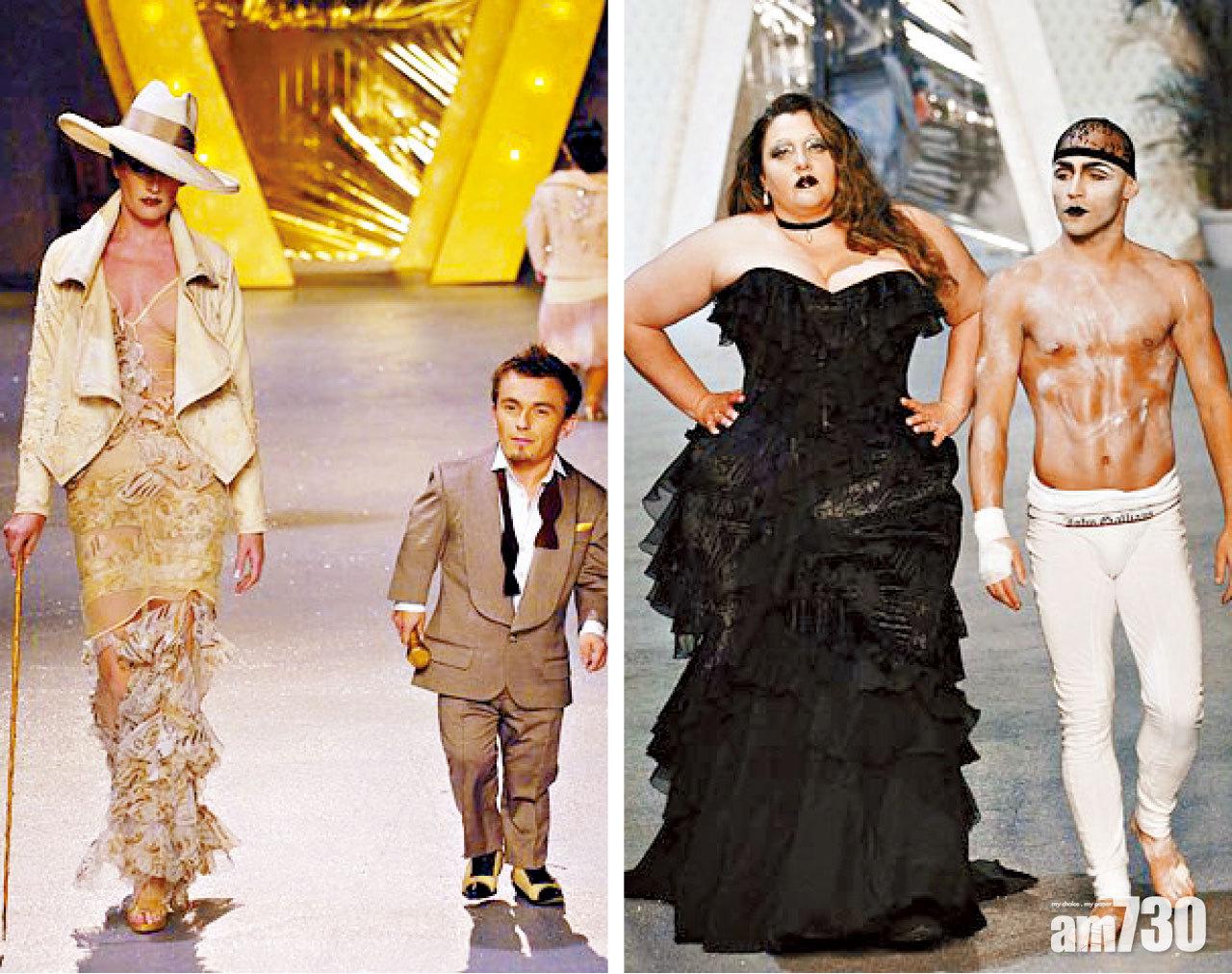 John Galliano SS 2006,這場騷主題是「Everyone is Beautiful」,起用非主流模特兒,高矮肥瘦、有老有嫩,同性戀、變性人、易裝者同演一場世紀婚禮,這份包容性及diversity,行先過今日一個世紀。
