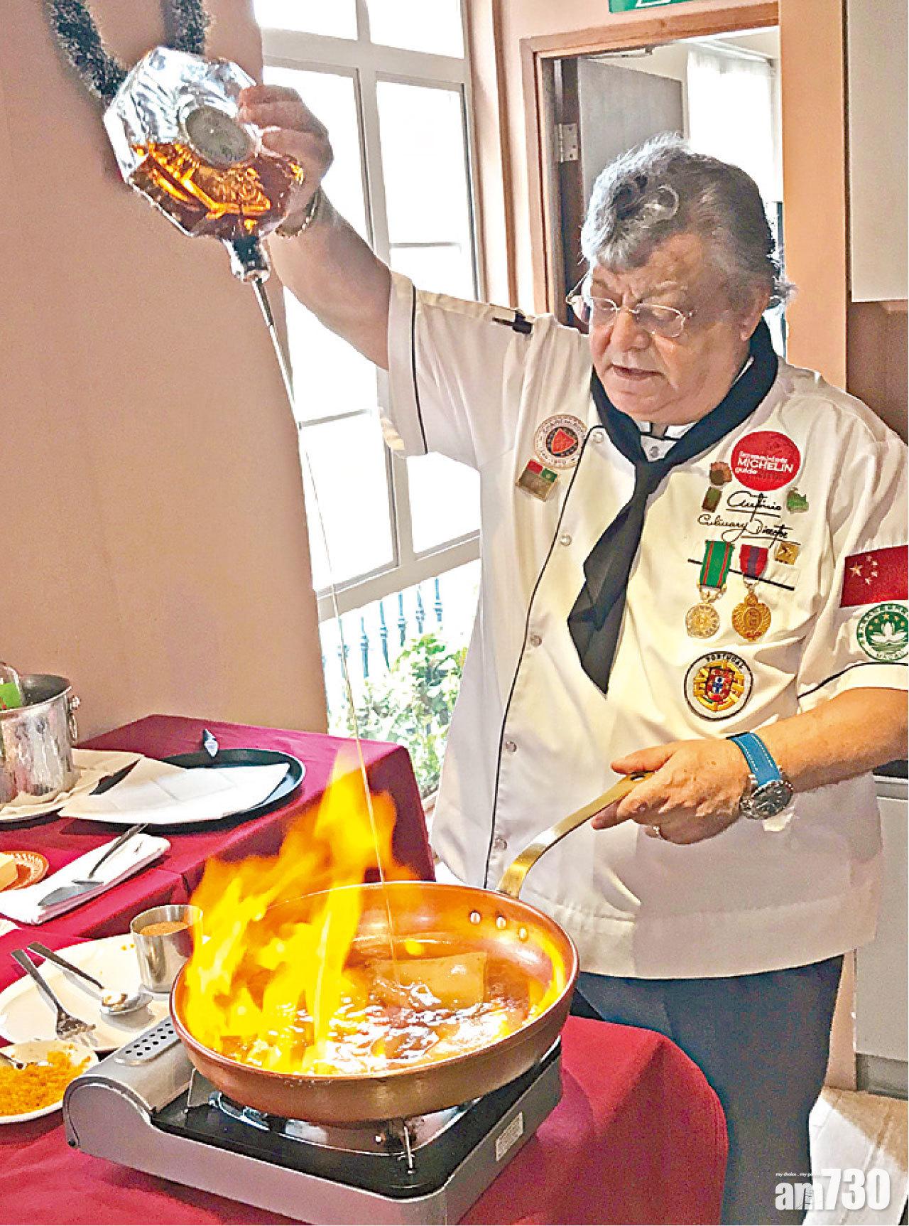 星級大廚António Coelho即煮甜品。