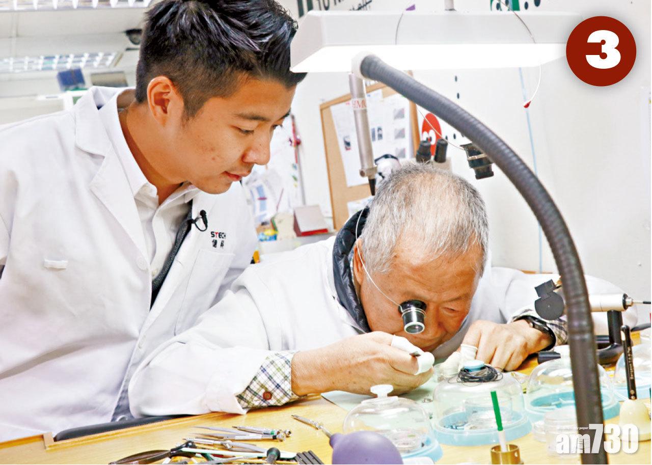 3. 公司的老師傅陳啟明,今年已經80歲,從事鐘錶業65年,是他鼓勵Jims去為行業作不同的嘗試。