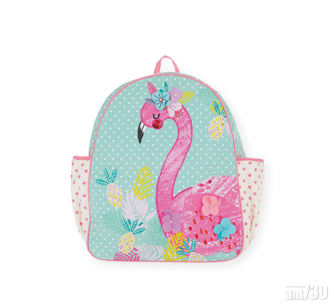 粉紅天鵝波點背囊 $225 (c)