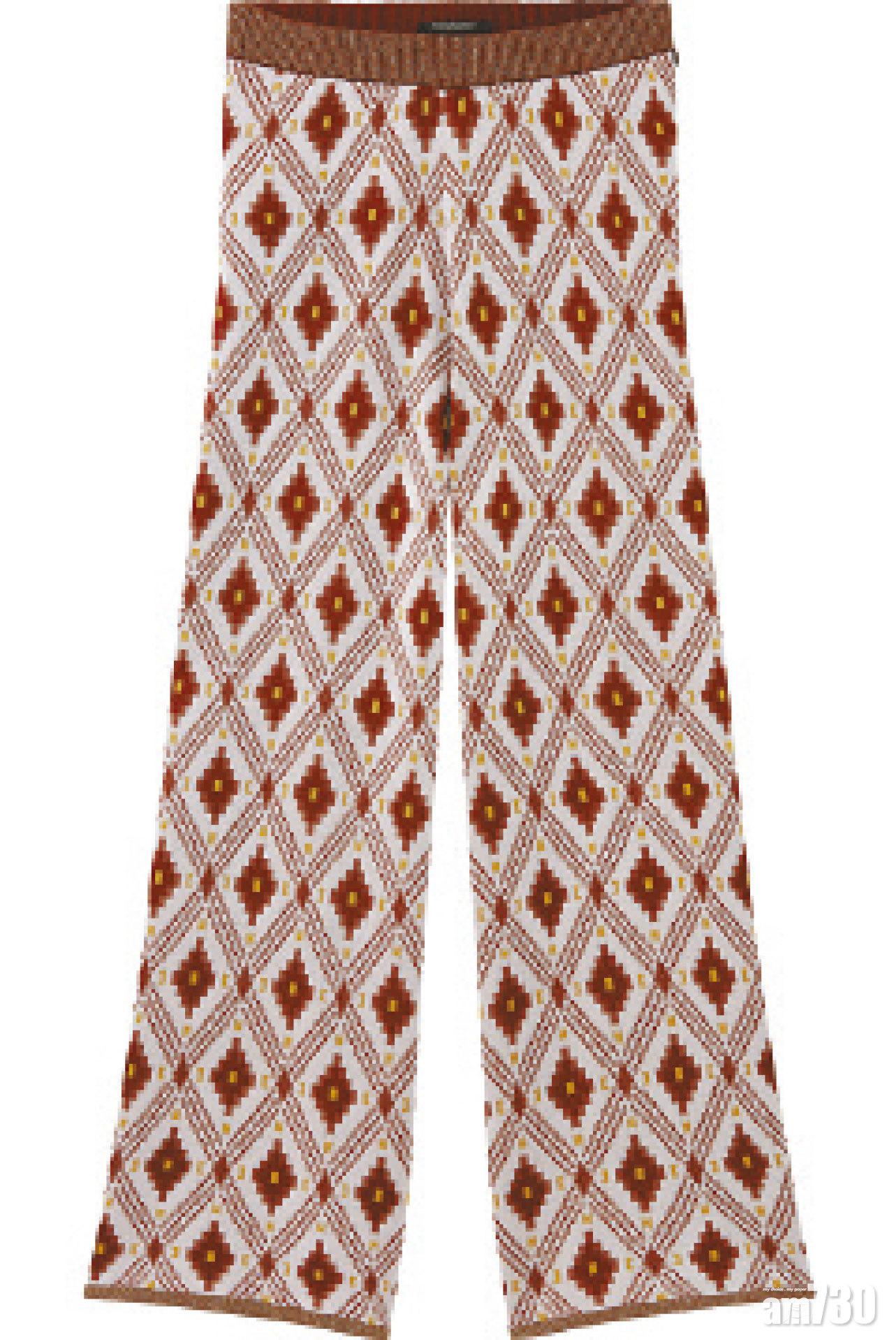 Cropped Wide Leg Jacquard Knitted Pants $TBC