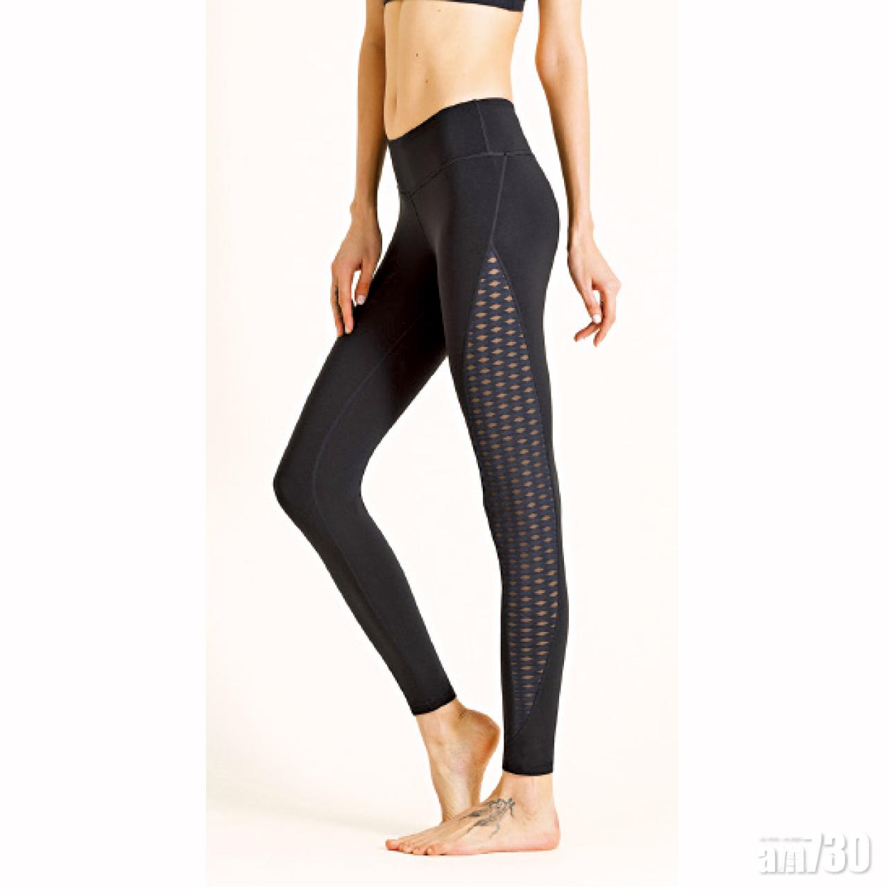 全新優質鑽石網紋布料Diamante緊身褲$740,型格之餘,亦有助減少焗熱濕黏及汗水。