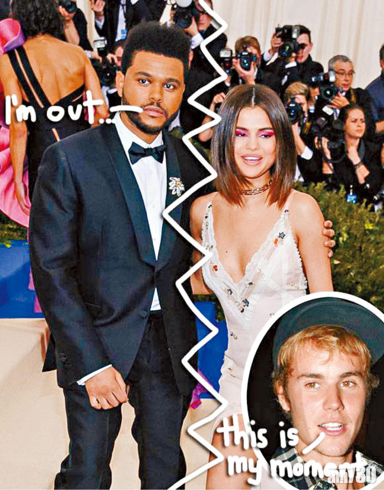 愁緒揮不去苦悶散不去的The Weeknd,知道Selena Gomez與他分手後,即跟Justin Bieber馬上復合,這讓他無法承受。