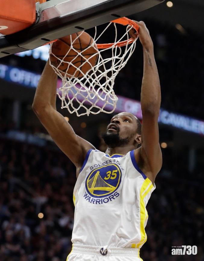 杜蘭特連續兩季當選總決賽MVP。(美聯社)