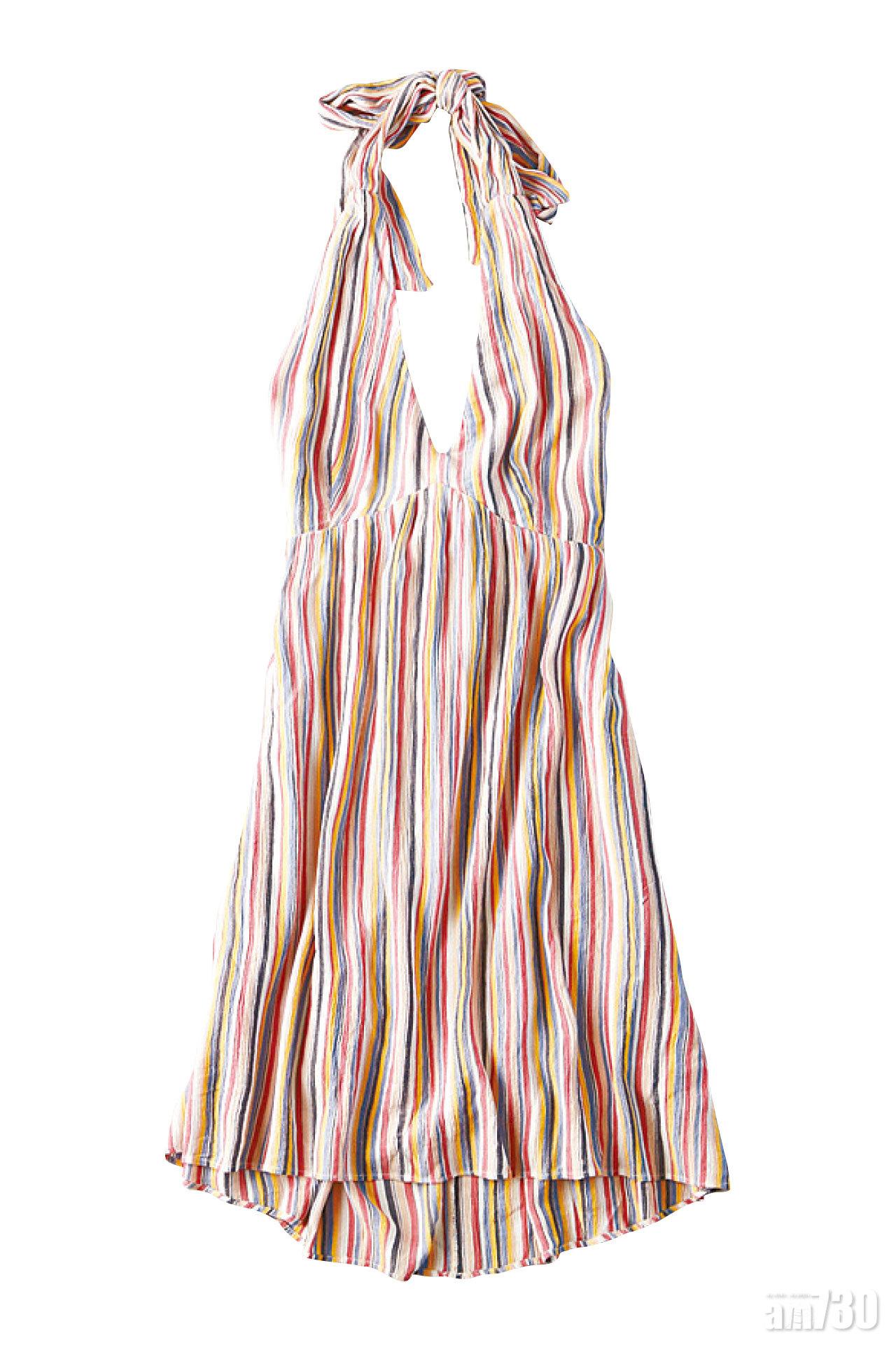 TIE BACK HALTER SHIFT DRESS ($390,American Eagle)