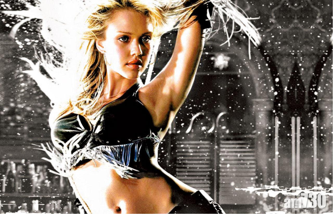 ④ Jessica 在《罪惡城》的角色造型性感。