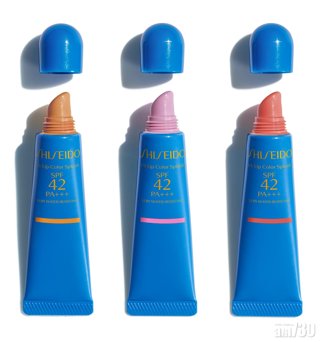 Shiseido UV Lip Color Splash SPF42.PA+++
具有高度防曬指數的唇膏,雙唇表面形成均勻膜層,阻隔紫外線,保護雙唇。糅合紅花精油及補濕成分,有效鎖水補濕,妝效透亮。$180/10ml