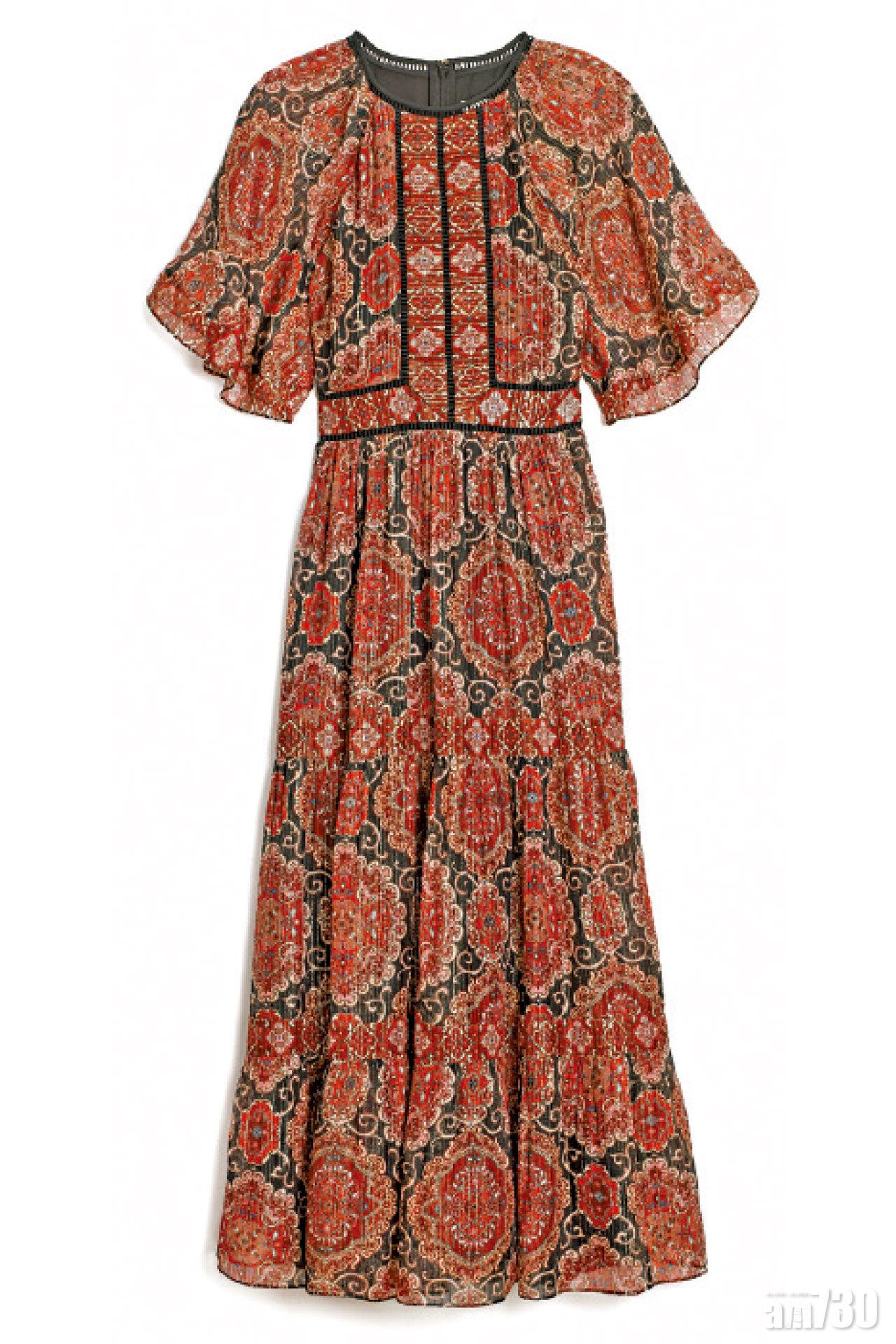 飄逸的midi dress流露波希米亞風情,可塑造別具貴氣的Summer Party Look。(Midi Dress $5,600)