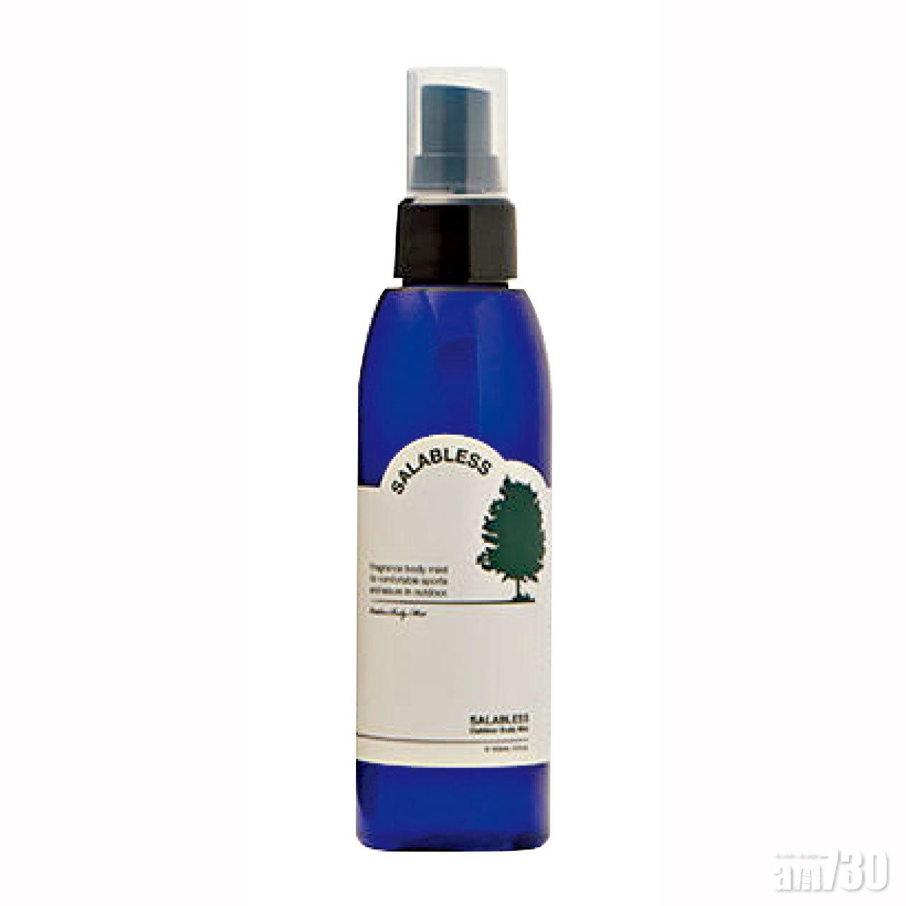 日本天然防蚊噴霧,不含化學成分DEET,小朋友和敏感皮膚都可使用;添加維E等保濕成分,滋潤乾燥肌膚。($125/ 150ml,Salabless )