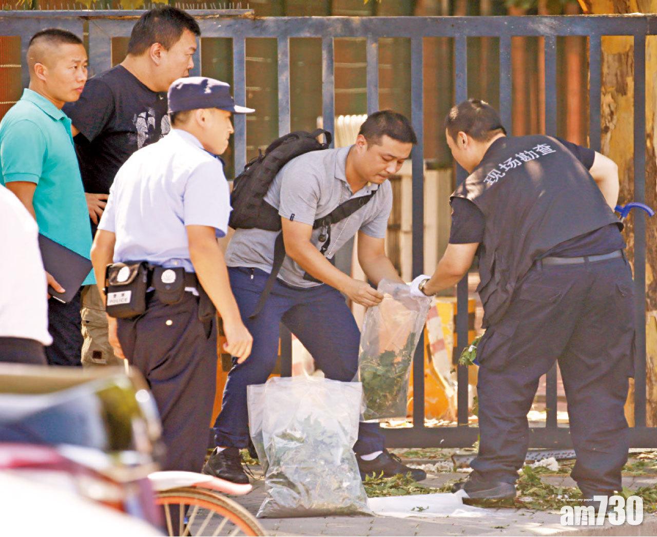 警方在場調查,又阻止記者上前拍攝。(路透社)