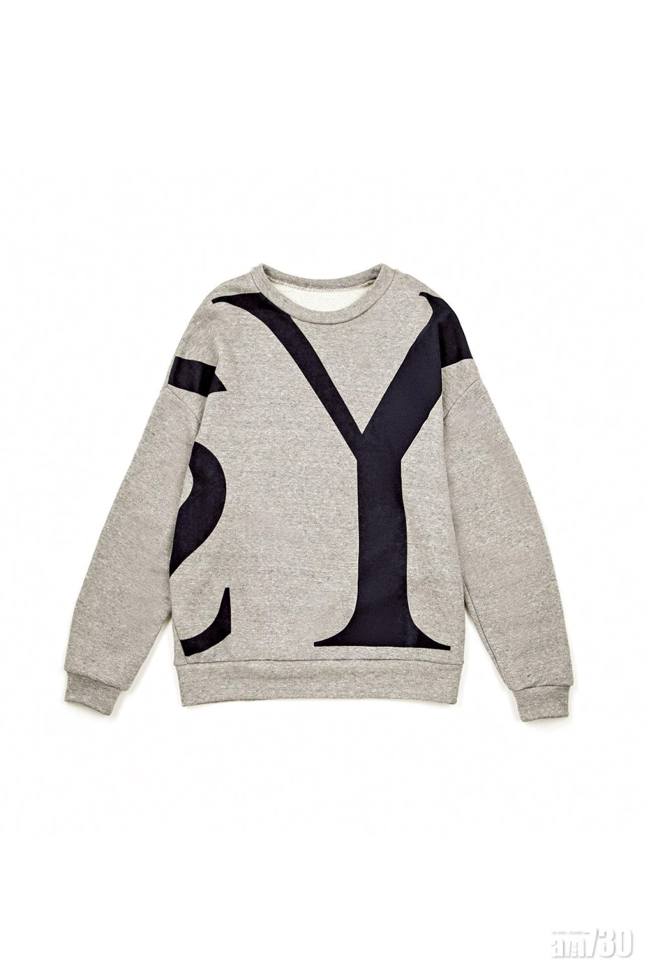 灰色字花logo sweater $3,299(B)