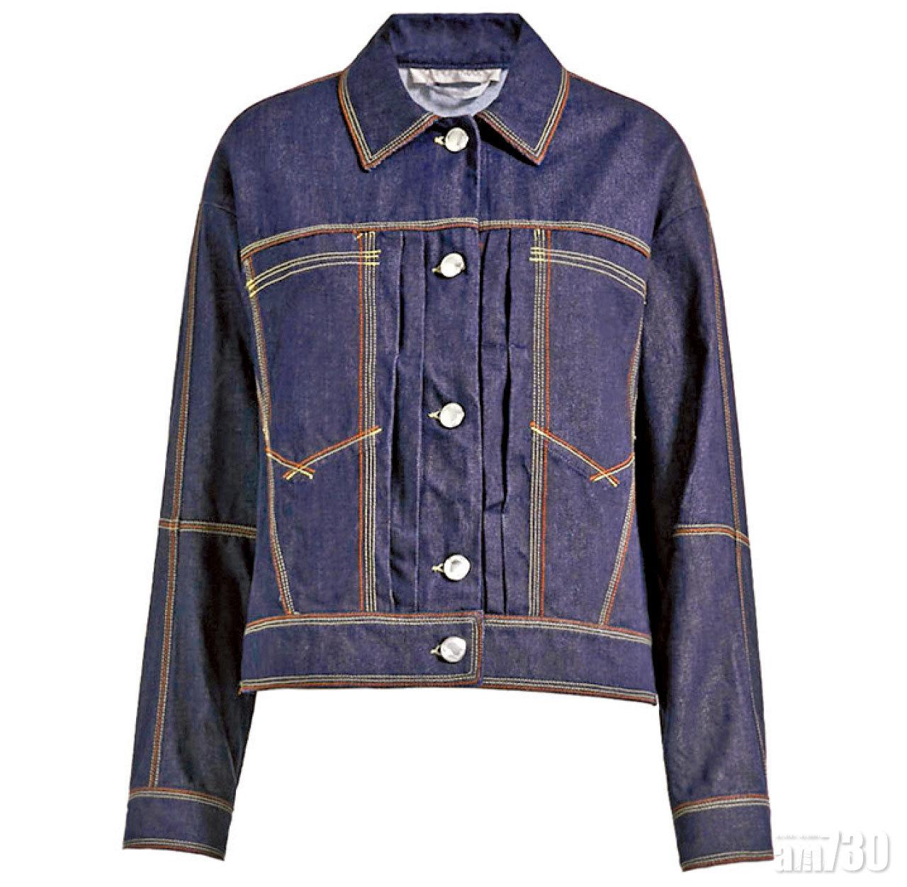 藍色unwashed denim jacket $6,580(B)