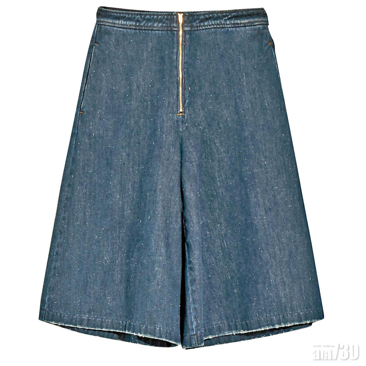 藍色unwashed denim culottes $1,880(C)