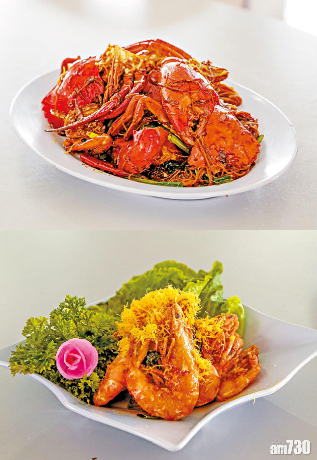 吉膽島因螃蟹而聞名,島上可食漁村風味美食,如螃蟹炒米粉、奶油明蝦等。