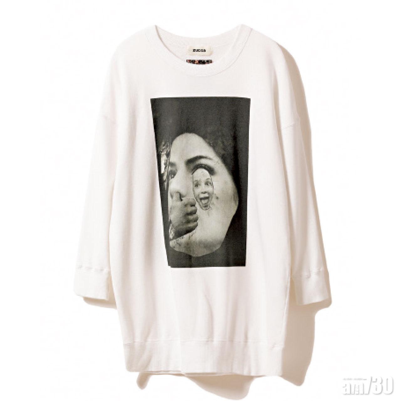 白色人像圖案sweater $1,899(G)