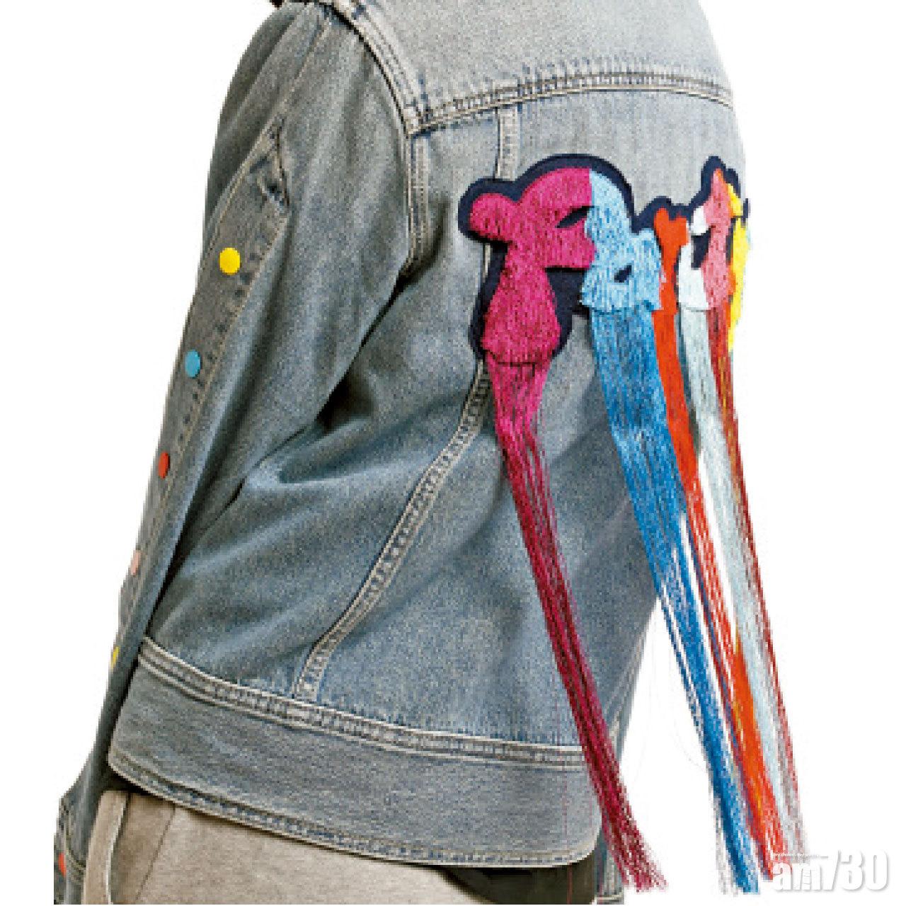 藍色刺繡圖案washed jacket by Mira Mikati $5,799(A)