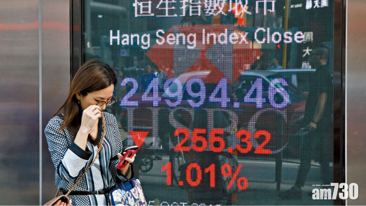 港股昨最多挫596點,收市跌幅收窄。(陳奕釗攝)