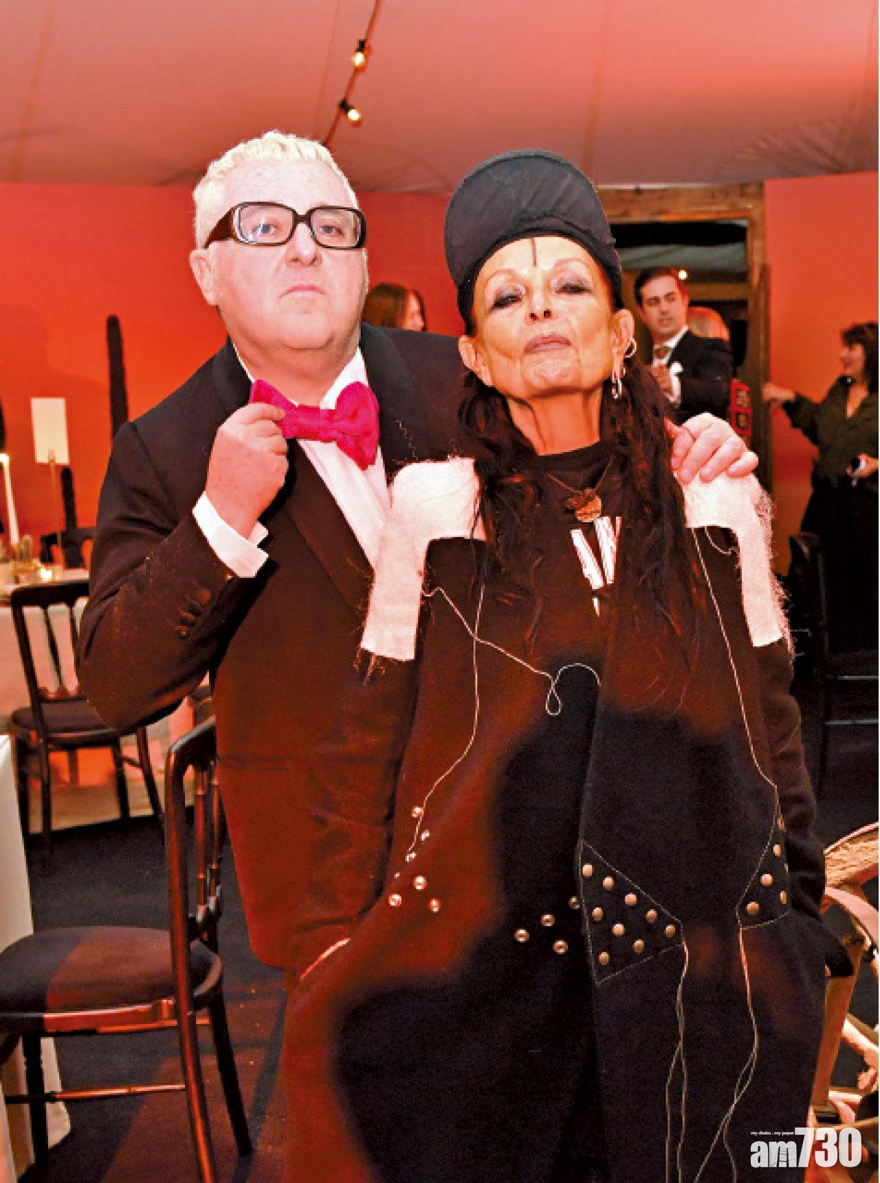 Alber Elbaz和Rick Owens太太Michele Lamy在VOICES 2018晚宴上。