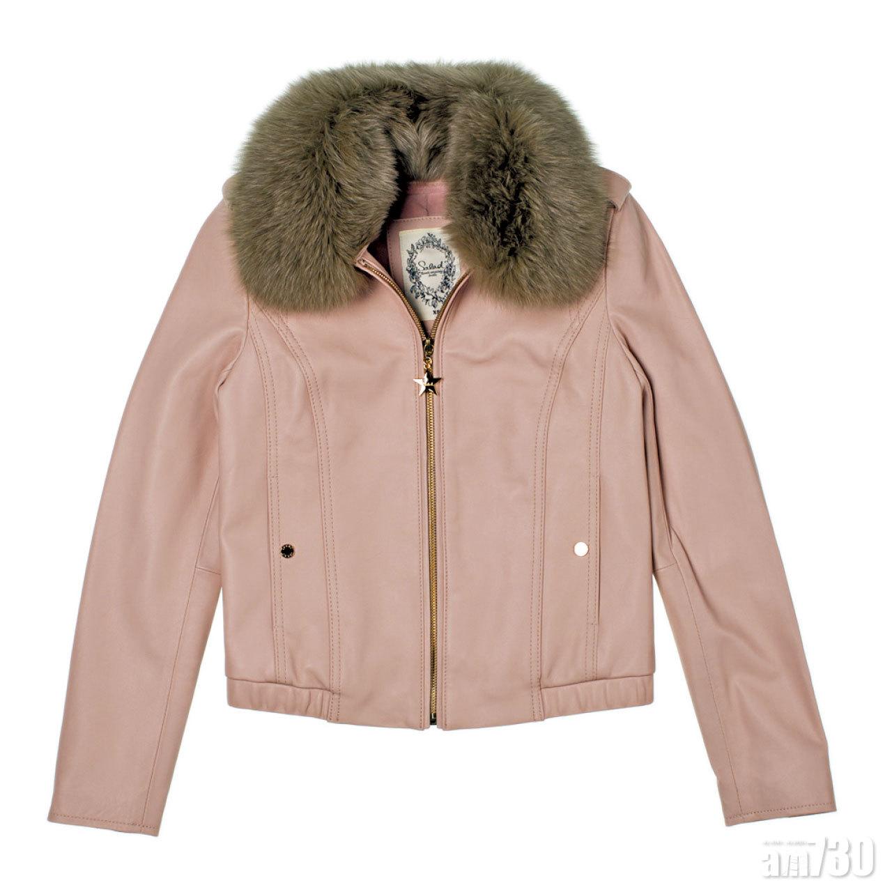 粉紅色毛領bomber jacket $4,590(C)