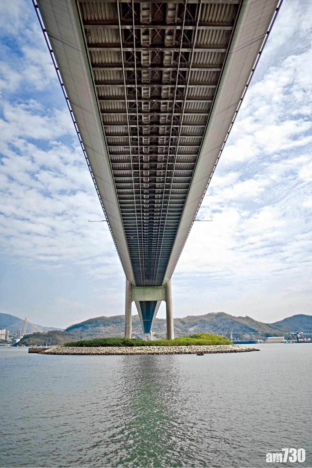 大橋兩側首創採用不鏽鋼覆面,使橋身更具流線型有利減低風阻。