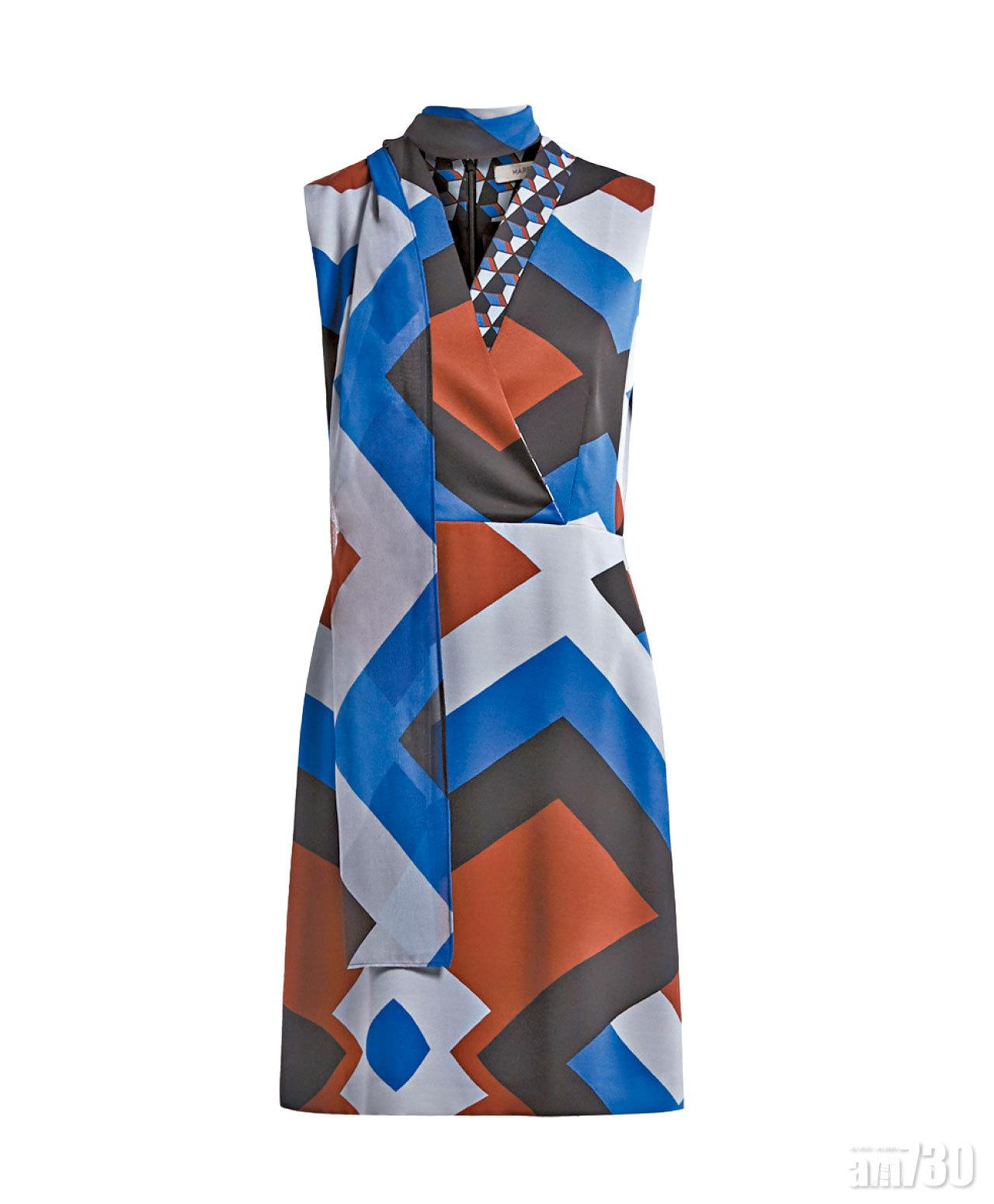 菱型格樽領vest dress $3,380(C)