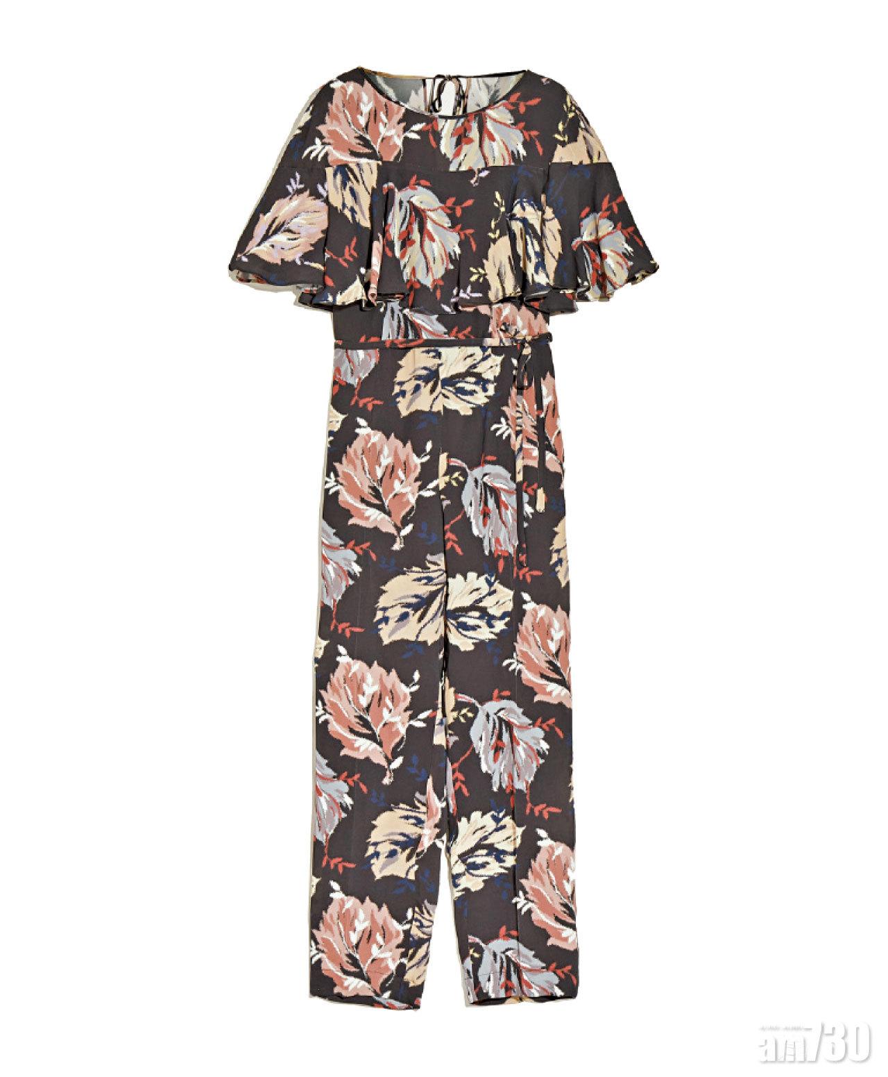 黑色floral pattern jumpsuit $3,880(A)