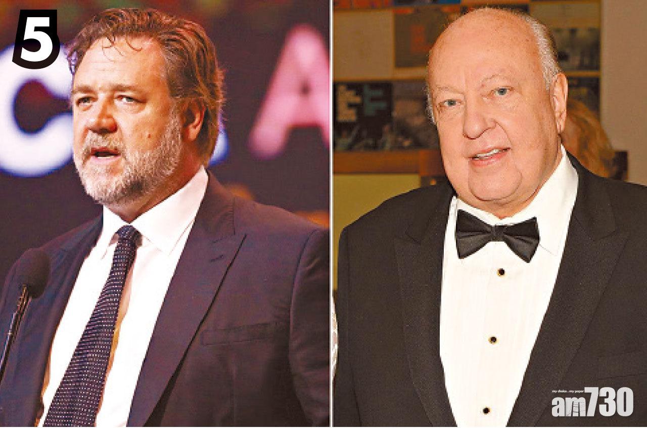 Russell Crowe將飾演已故Fox News CEO Roger Ailes。