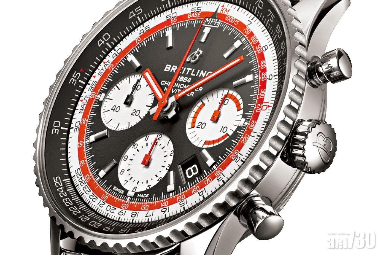 Navitimer的錶盤比較複雜,資訊繁多且功能齊備。