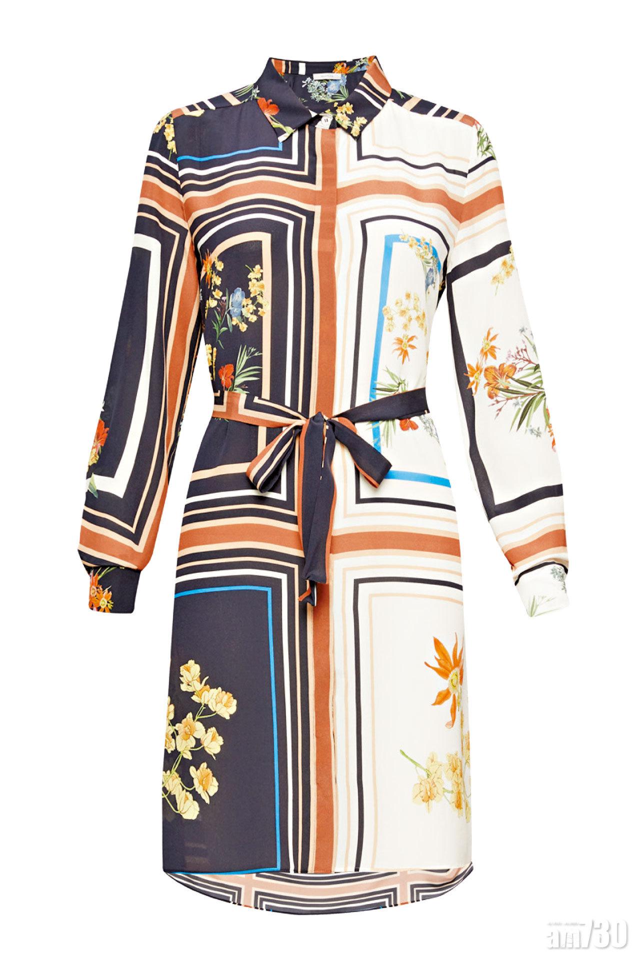 幾何拼花卉
圖案束腰dress
$4,580