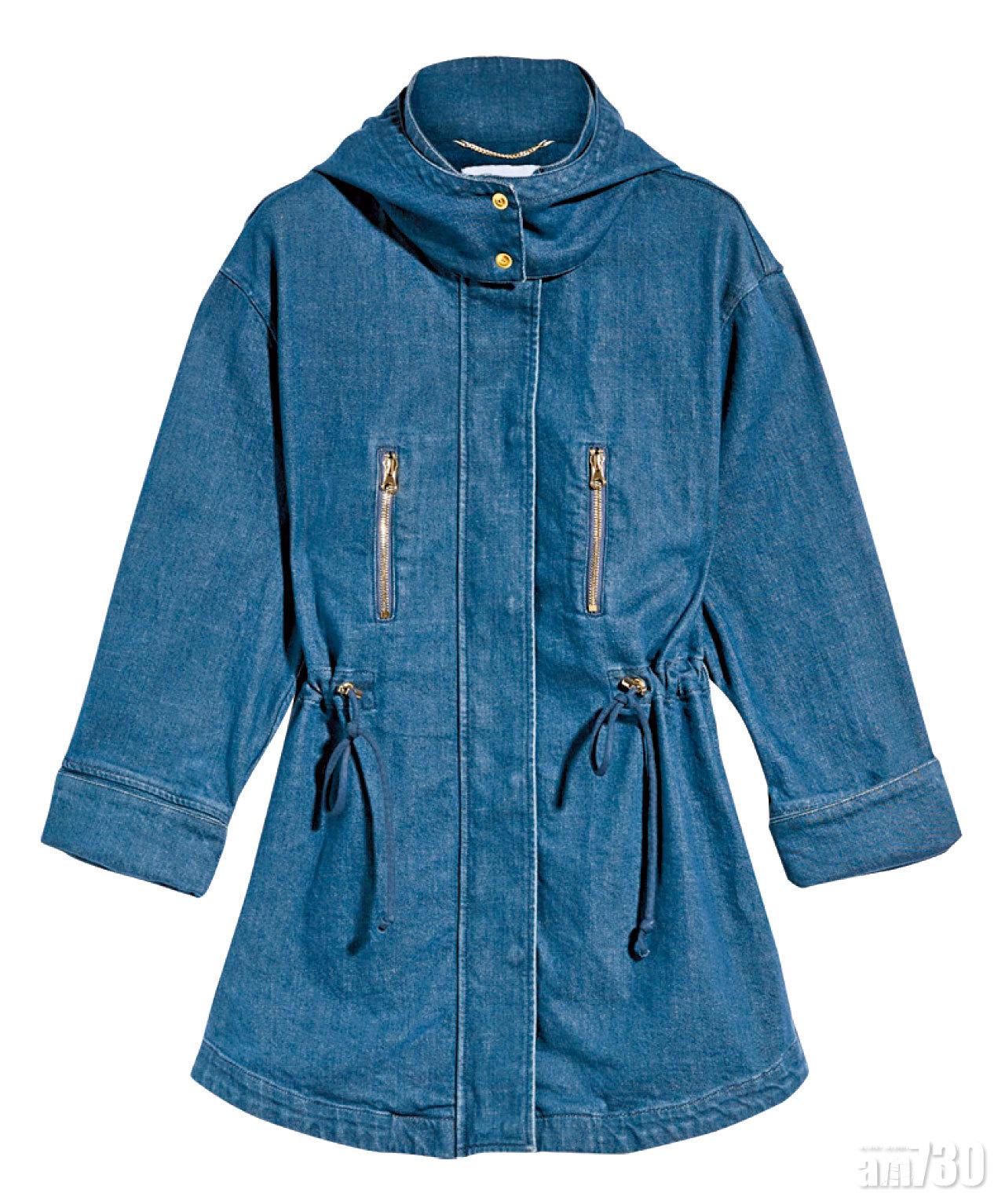 藍色牛仔布denim parka jacket $4,380
