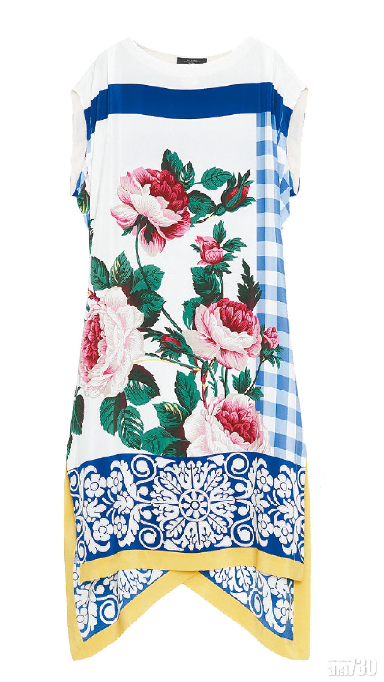 白藍色floral print dress $7,380