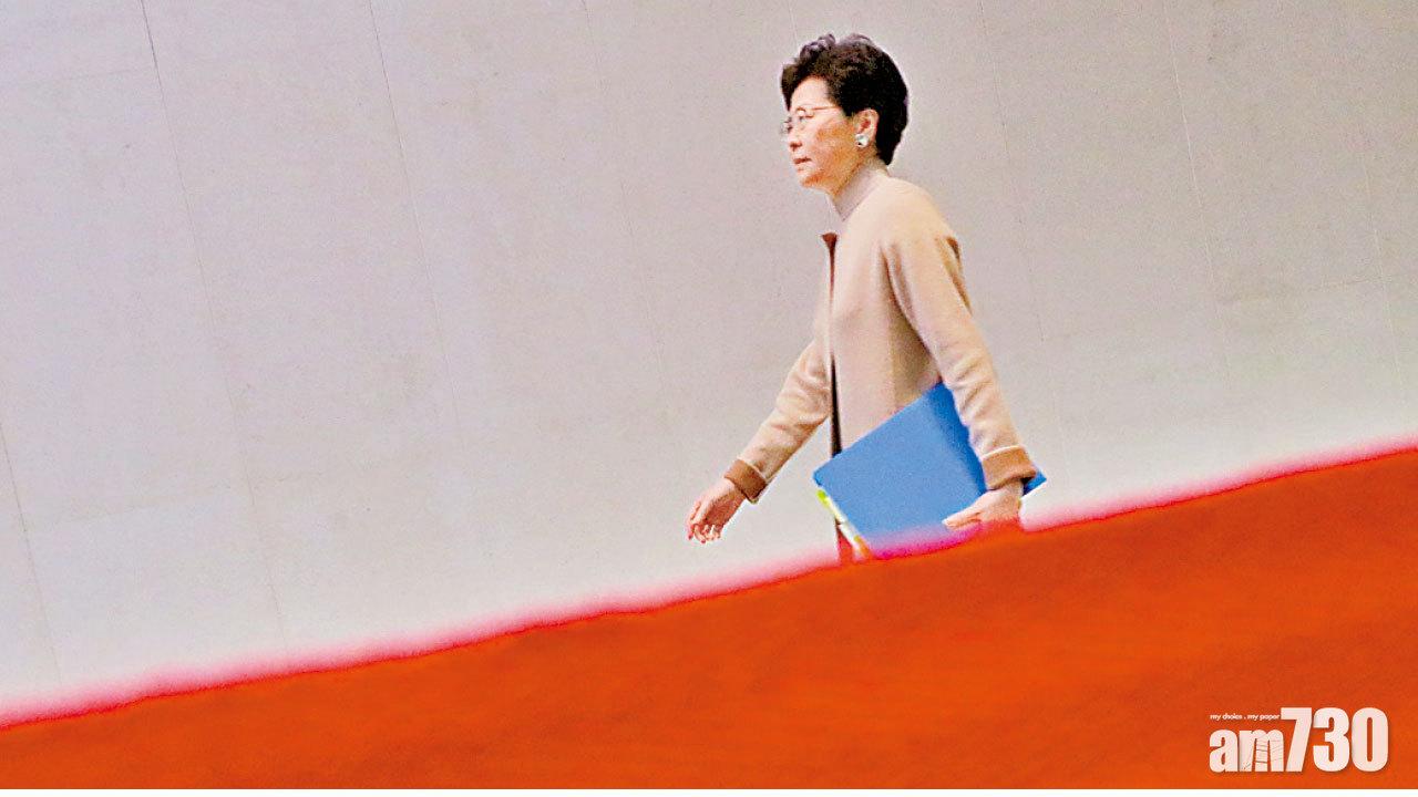 林鄭月娥說,國家主席習近平2年前訪港視察時已表明不容任何觸碰底線的活動,故中央支持特區政府禁止民族黨運作是理所當然。(莊振邦攝)