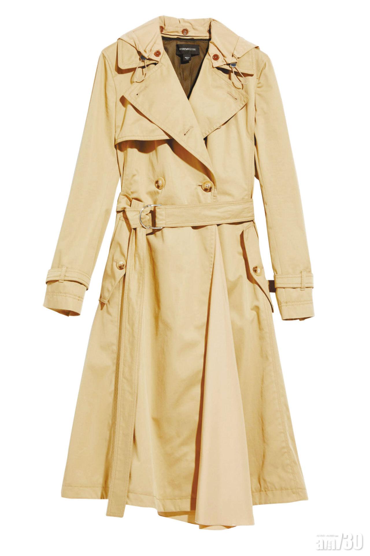 卡其色連帽trench coat $8,580(F)