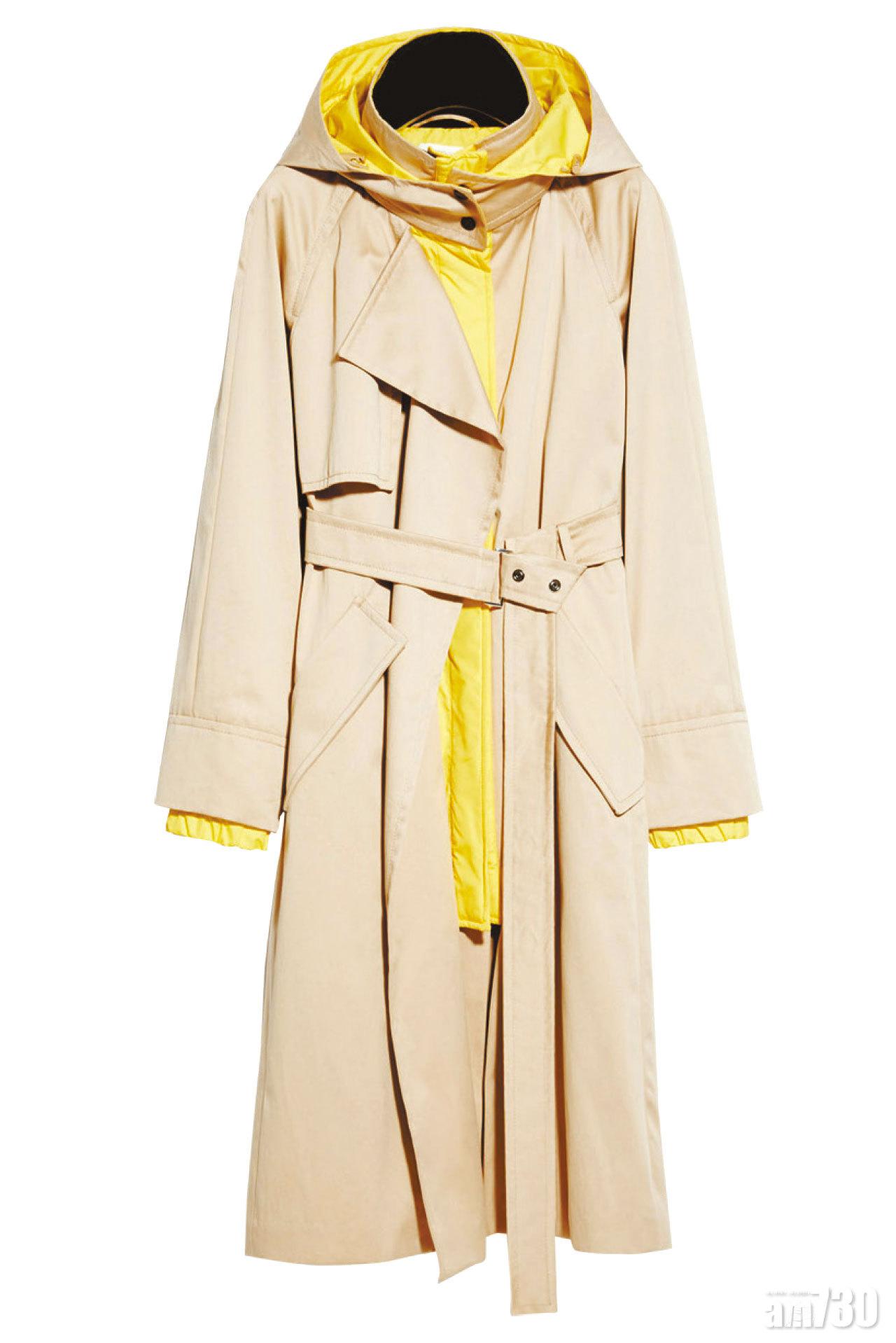 卡其拼黃色trench coat $14,880(F)
