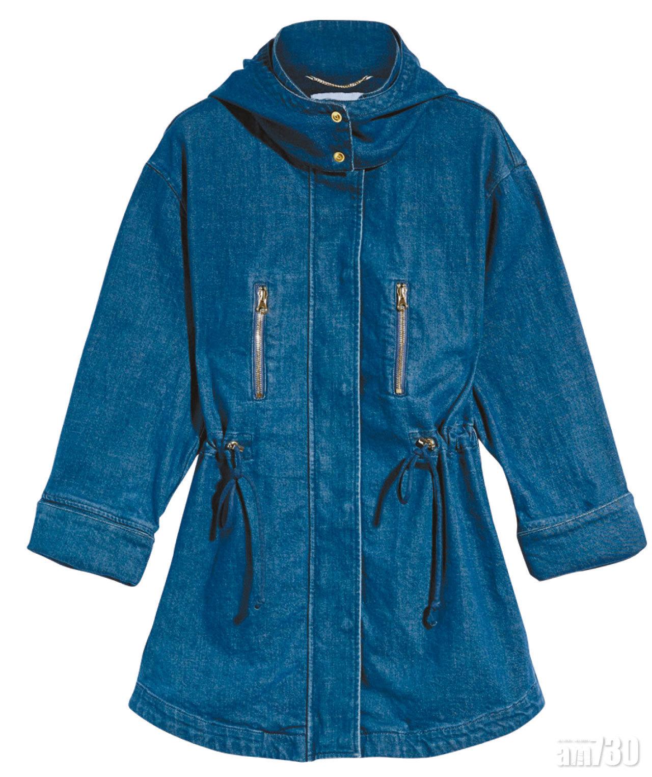 藍色束腰連帽
denim long coat $4,380(E)