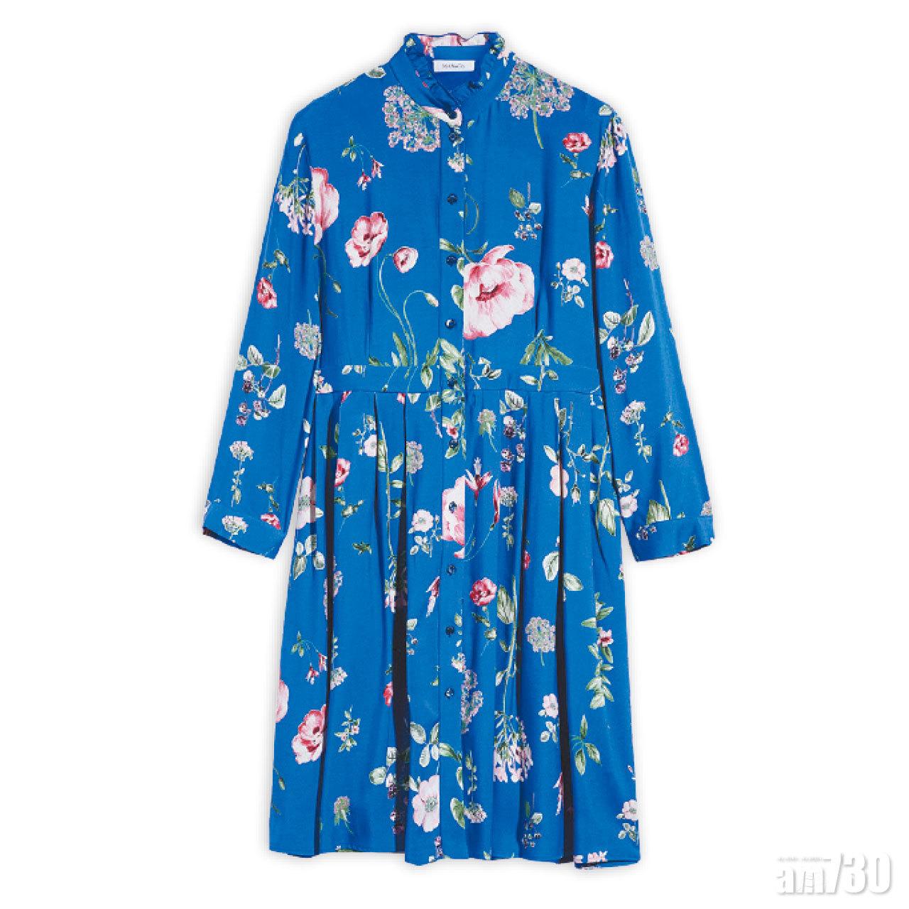藍白色floral print dress shirt $2,880(E)
