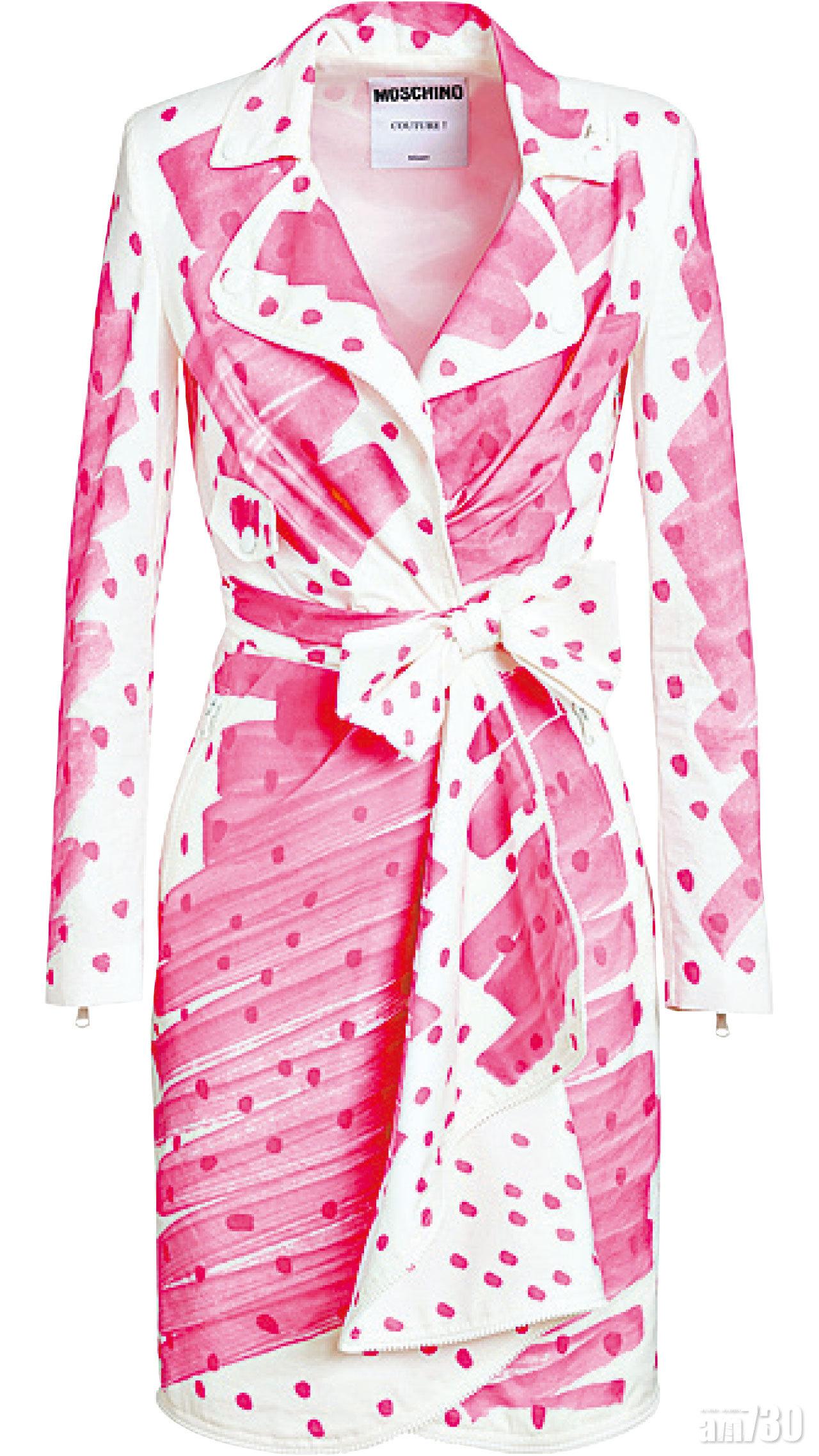 粉紅色塗鴉束腰
trench coat $23,500(C)