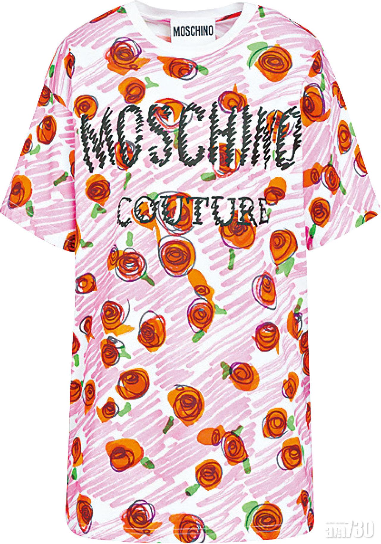 粉紅色瑰玫瑰塗鴉top $4,200(C)