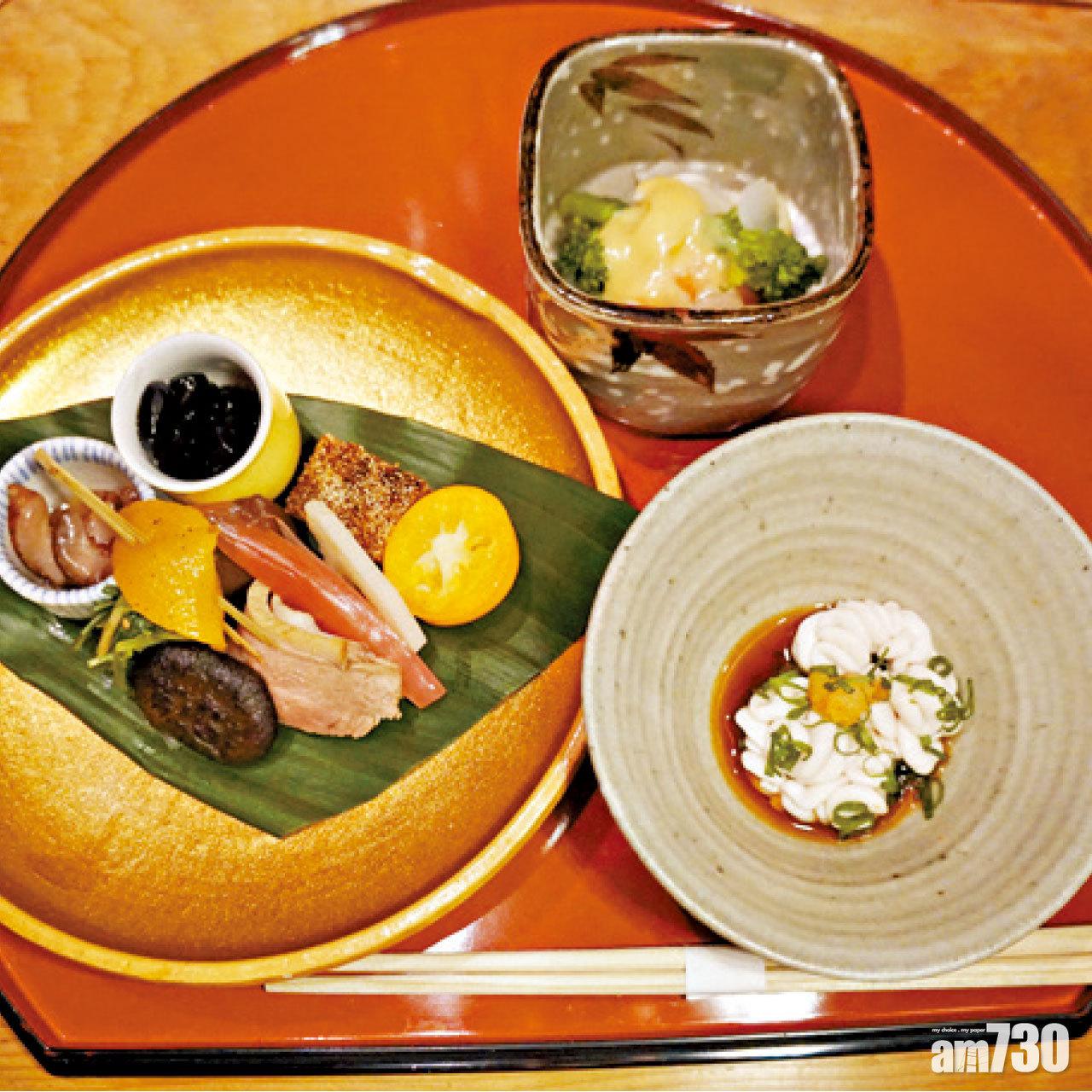 前菜鱈魚子是重點。