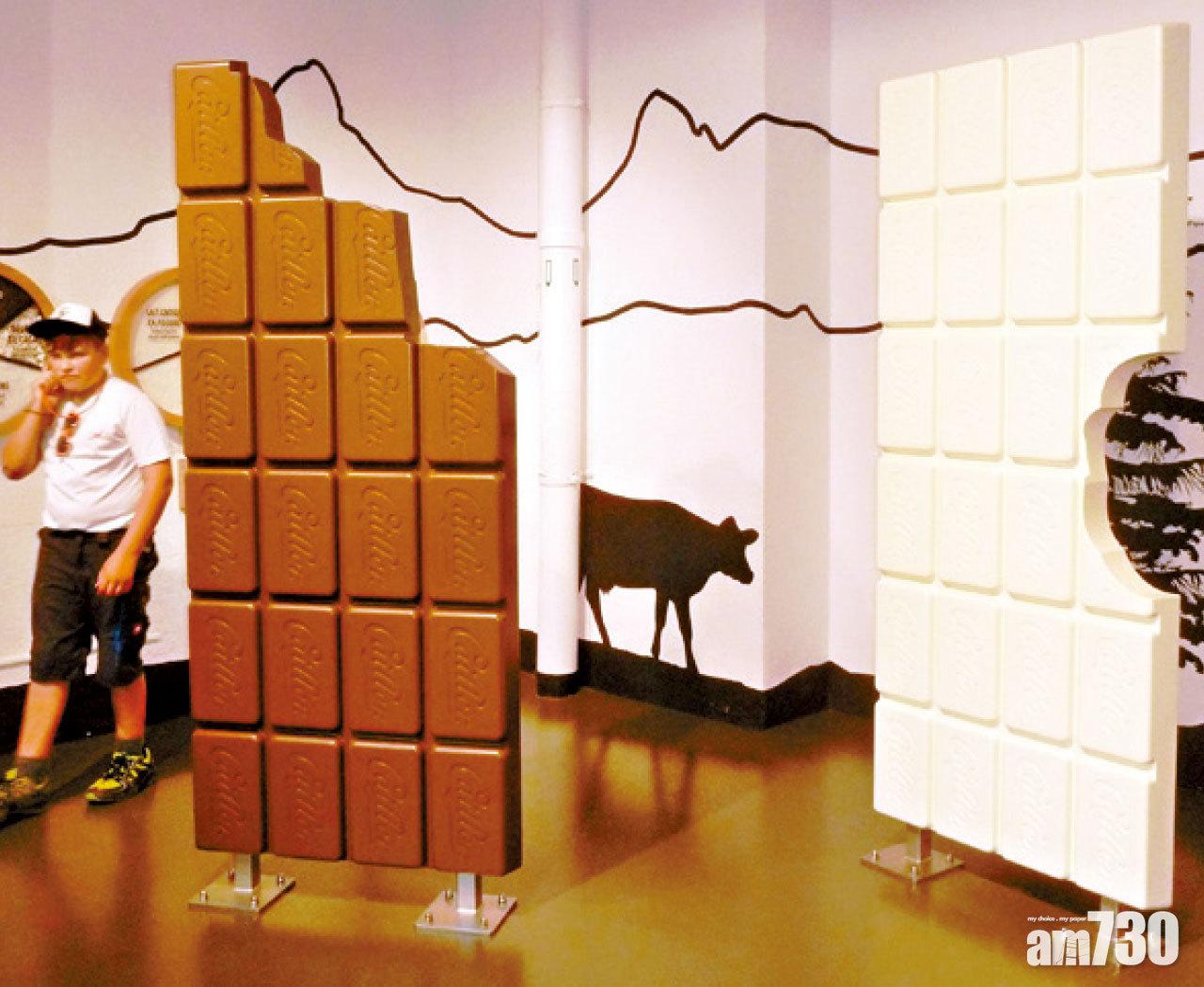 展品解說各種朱古力的分別。