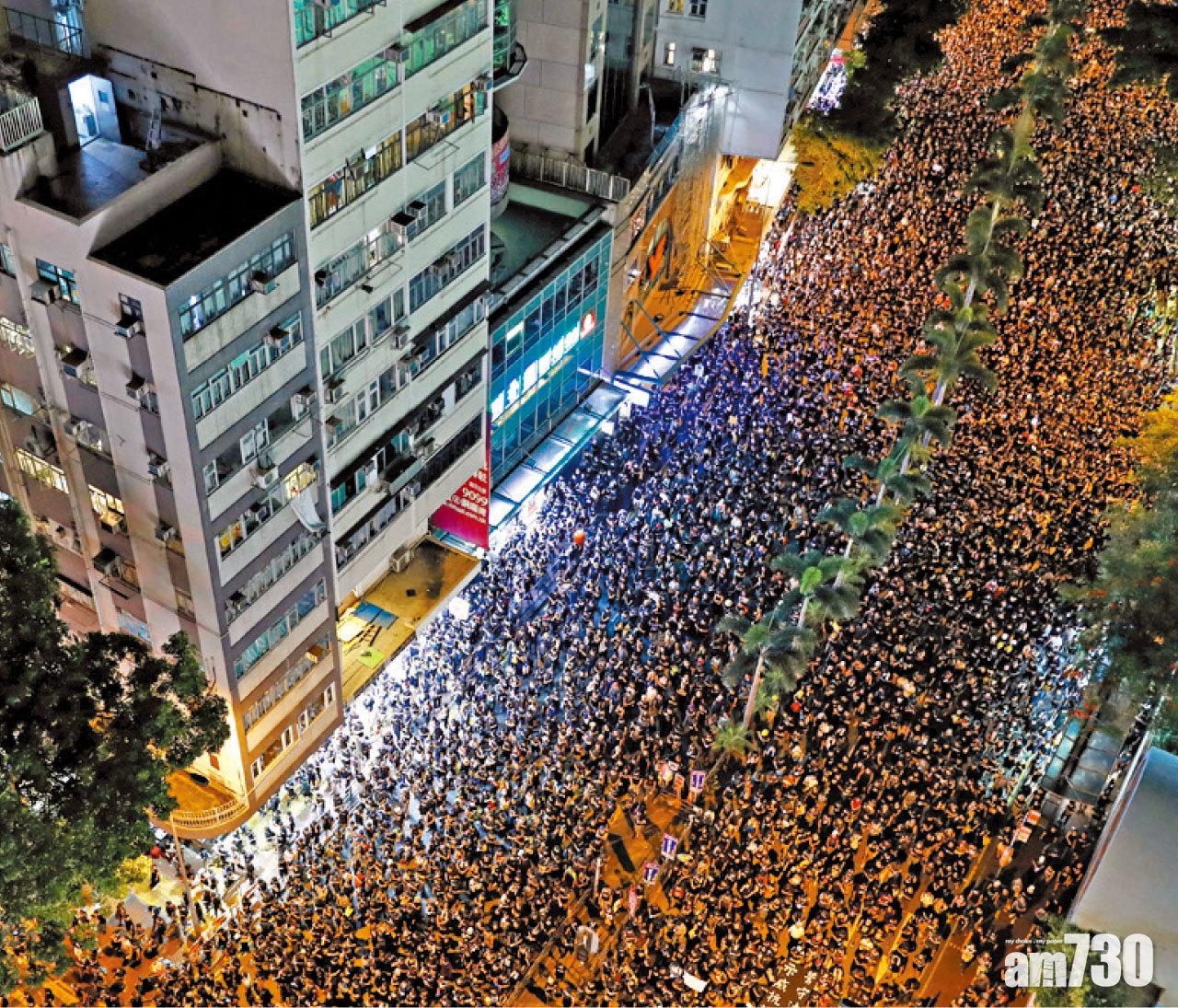 百萬計港人周日和平遊行,秩序井然,令國際傳媒讚嘆不已。(資料圖片)