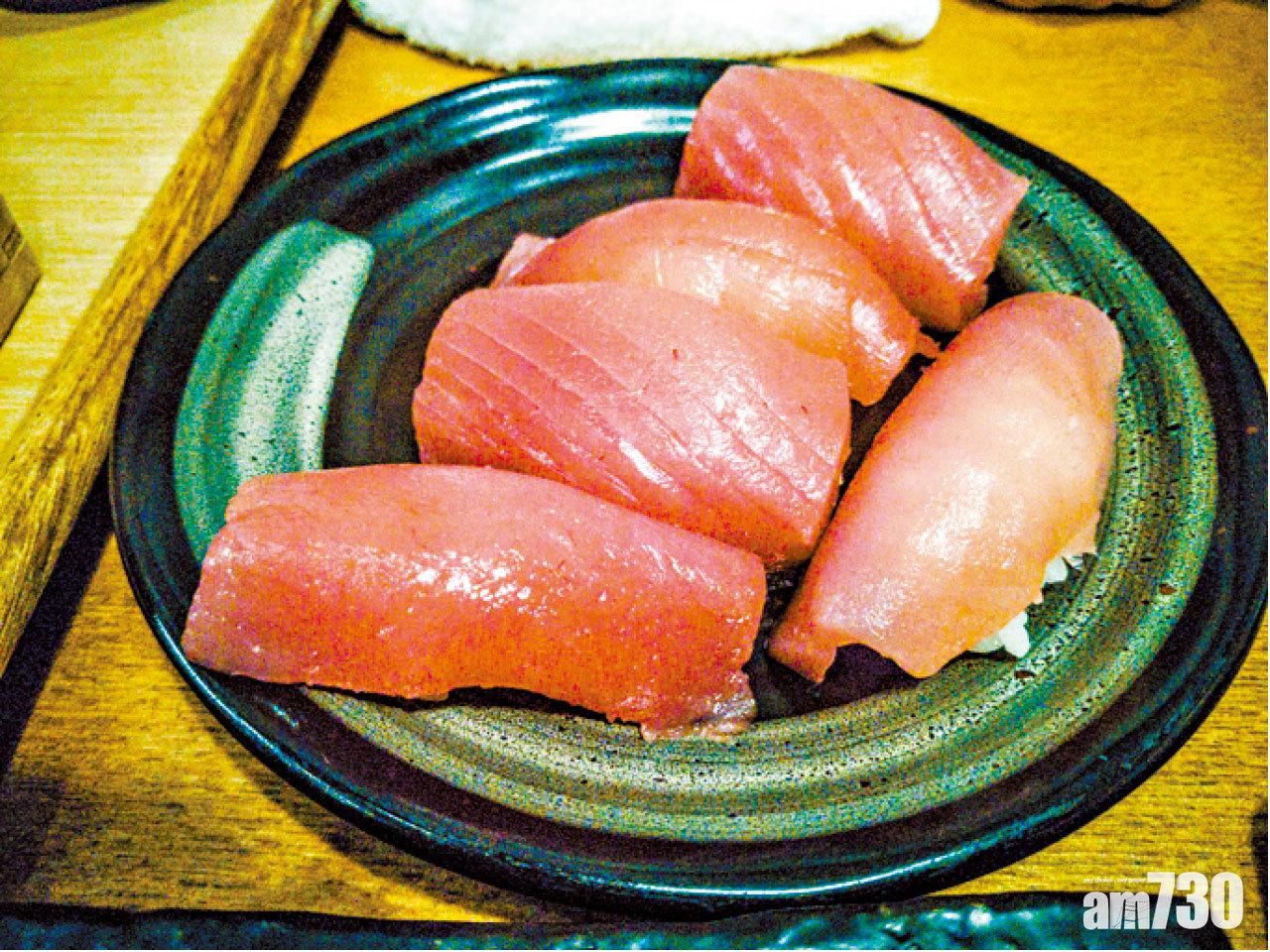 吞拿魚有壽司及刺身,新鮮美味而且分量十足。