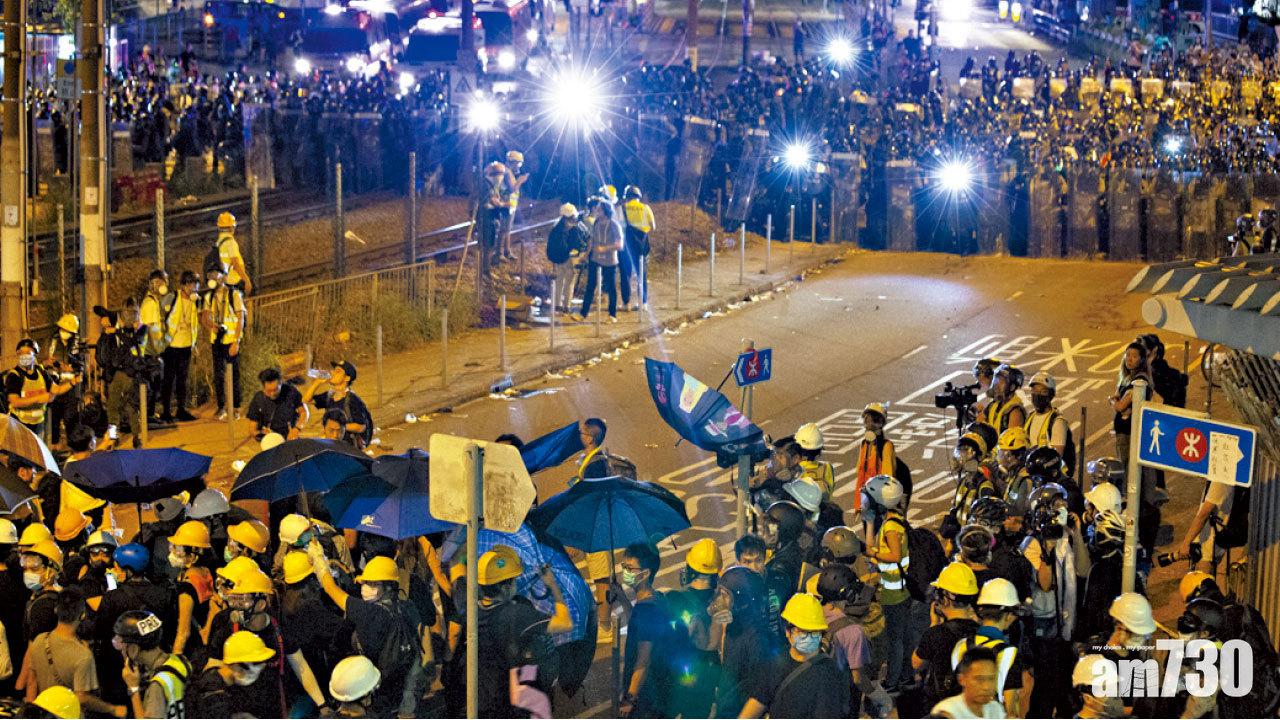 元朗前晚發生警民衝突。(資料圖片)