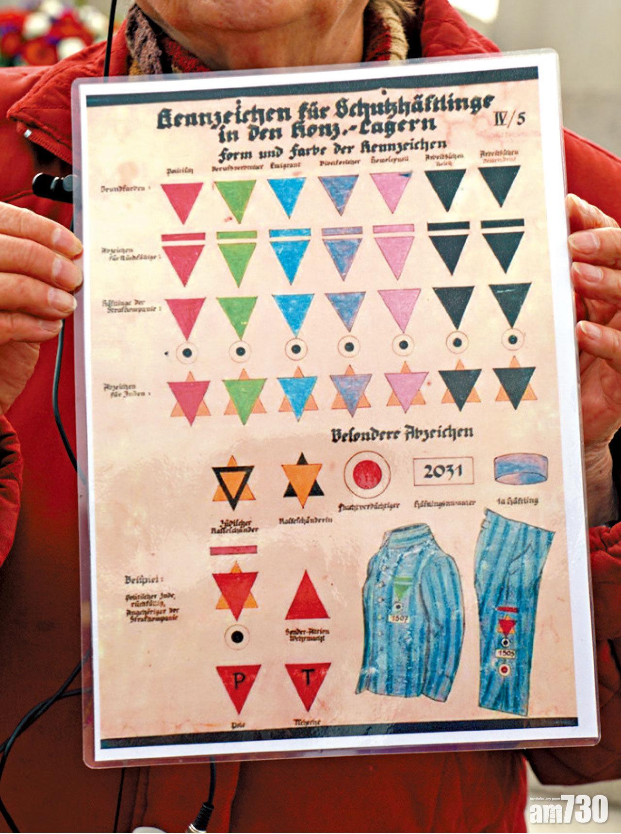 囚衣上有圖案識辨身份。