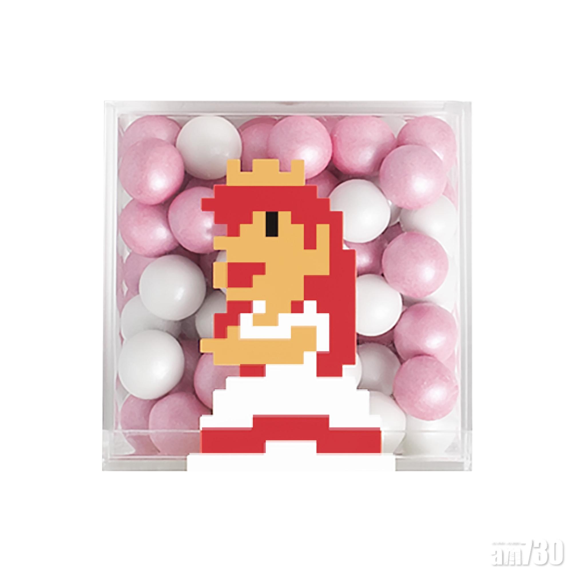 粉紅拼白色的「Princess Pearls」 牛奶朱古力換上 Princess Peach 的裝束。