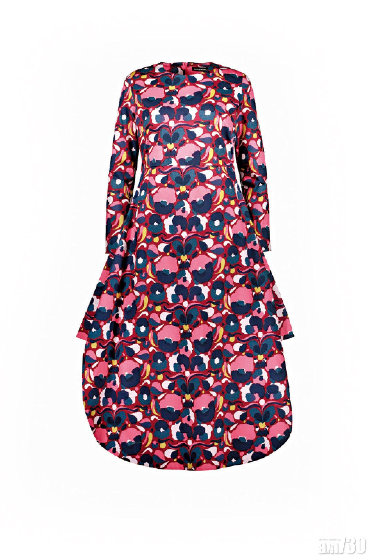 紫色印花連身裙 $4,395 (c)