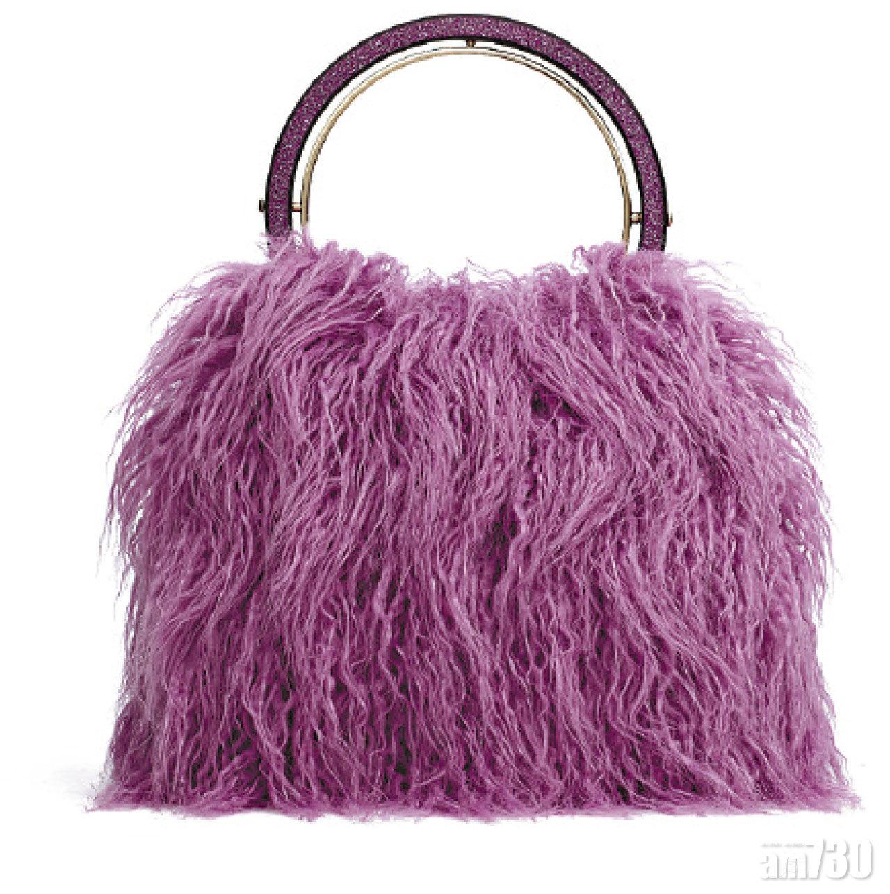 紫色羽毛手挽袋 $3,000 (a)