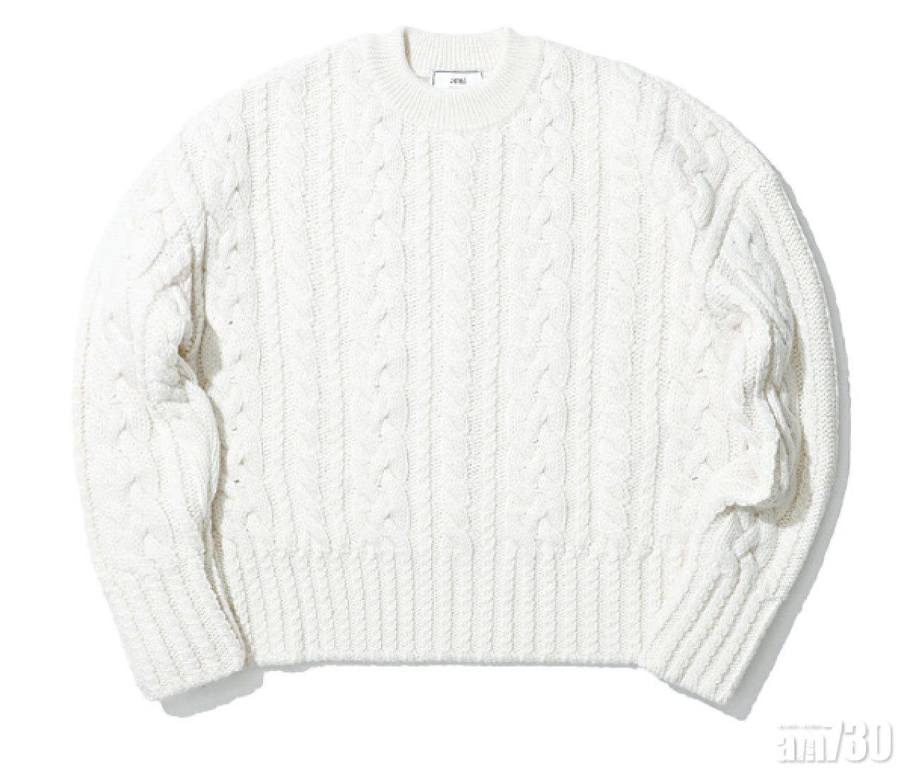 白色麻花紋knit top $3,999(B)