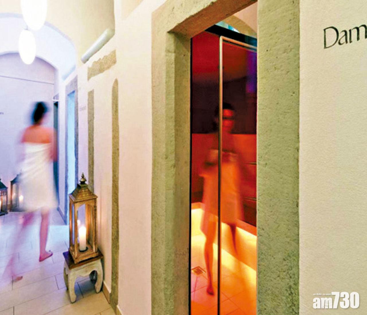 各式水療設施,集中在酒店地庫。